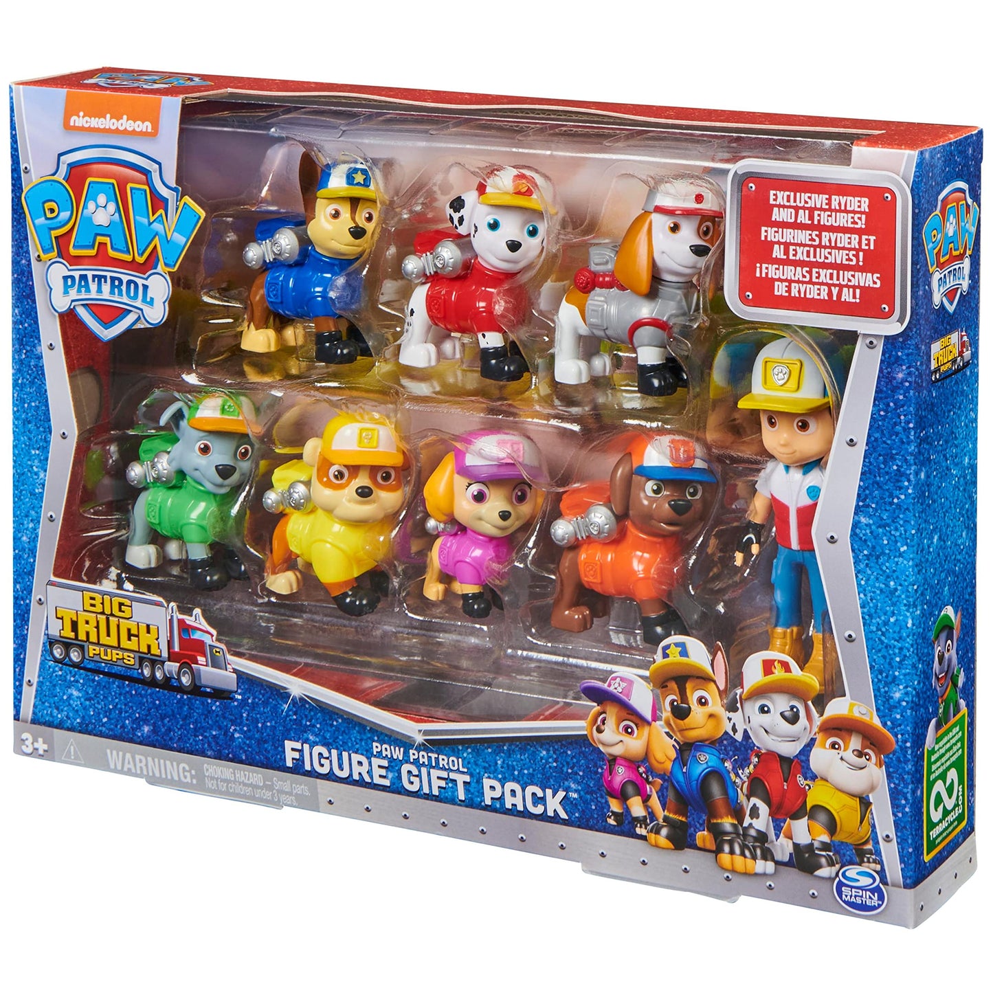 Paw Patrol Paw Patrol Big Truck Pups - Multipack Figures - Join Paw Patrol Mission Truck with Ryder & The 7 Puppies for Great Rescues Child Toy Age 3+