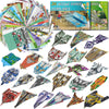 Elfew 48 Sheet Paper Airplane Kit for Kids Ages 6-8,8-12, Origami Paper Plane Kits for Boys, Crafts for Kids Activities, Origami Book, Airplane Toys