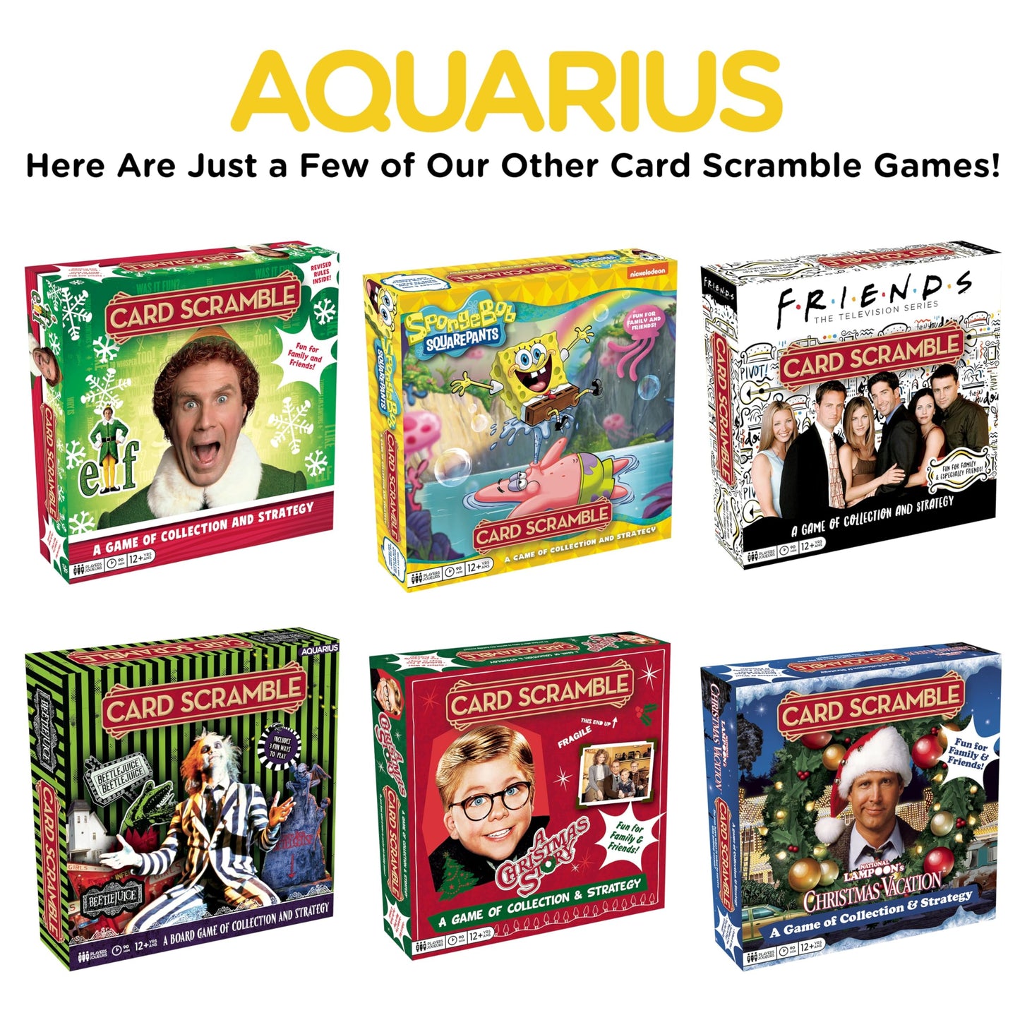 AQUARIUS Friends The Television Series Card Scramble, Multi-colored (97512)
