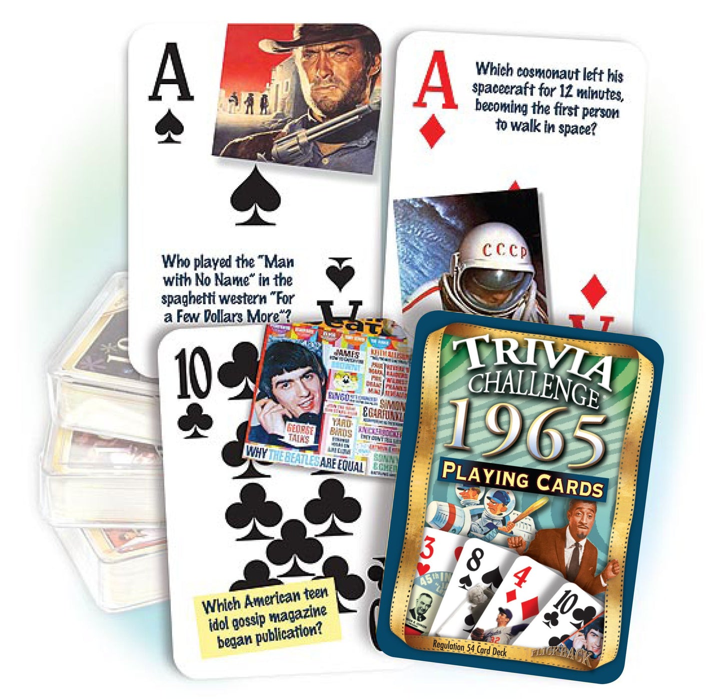 Flickback 1965 Trivia Playing Cards: Birthday or Anniversary Cards
