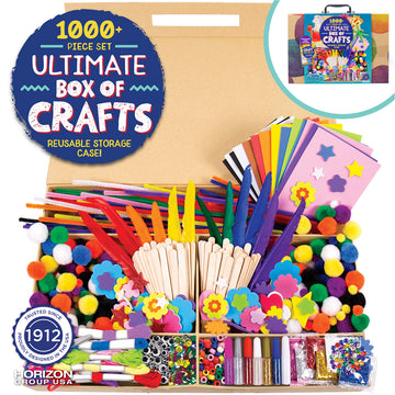 Made By Me Ultimate Craft Box, Art & Craft Activities 1000 Piece Set, Storage Case, Great for Preschool Arts & Crafts, Adult & Group Projects, Craft