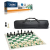 WE Games Tournament Chess Set w/Chess Pieces & Green Roll Up Vinyl Chess Board