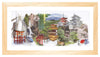 Thea Gouverneur - Counted Cross Stitch Kit - Japan - Aida - 18 Count - Embroidery Kit for Adults - DMC Embroidery Threads and Other Cross Stitch