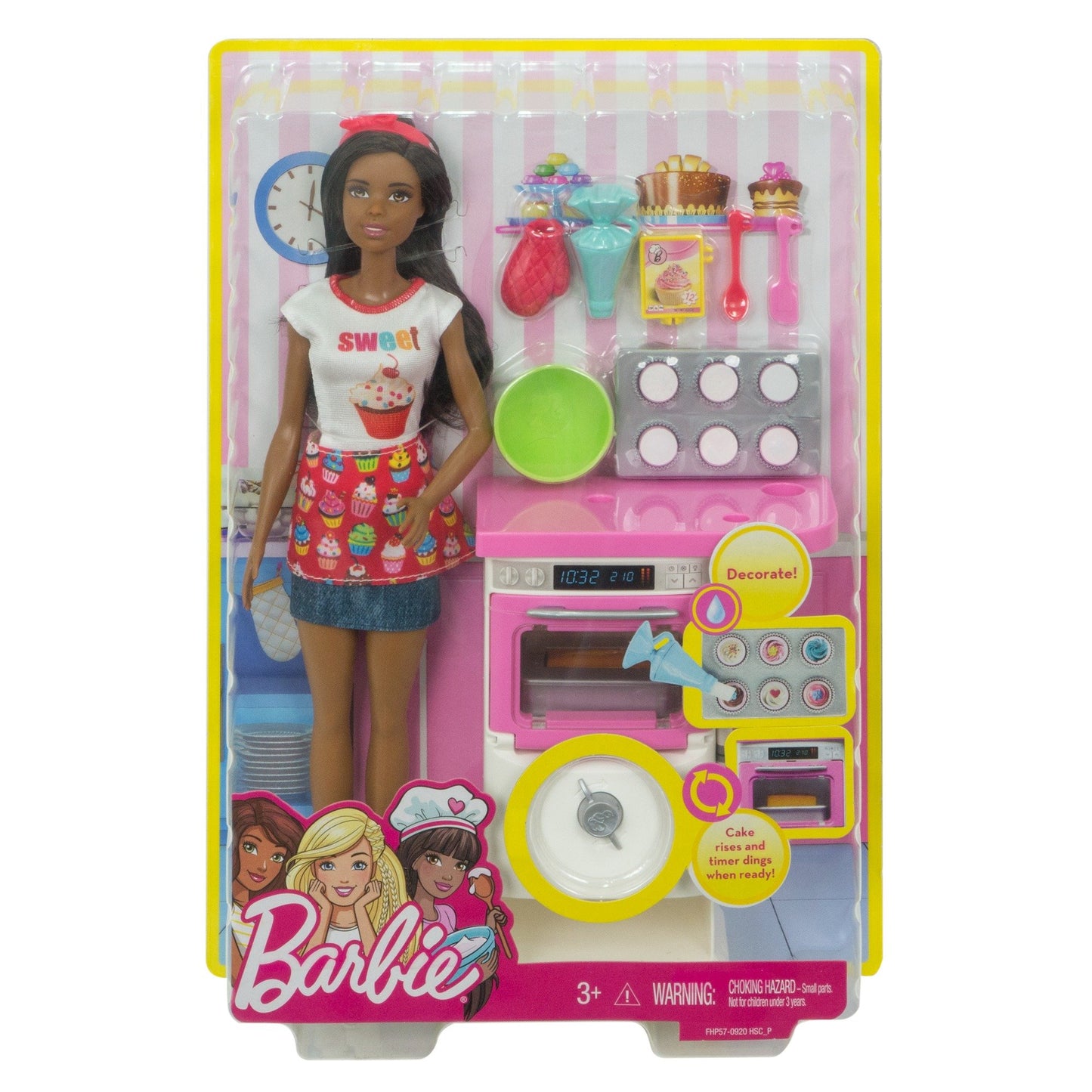 Barbie Bakery Chef Playset, Dar Brown Hair