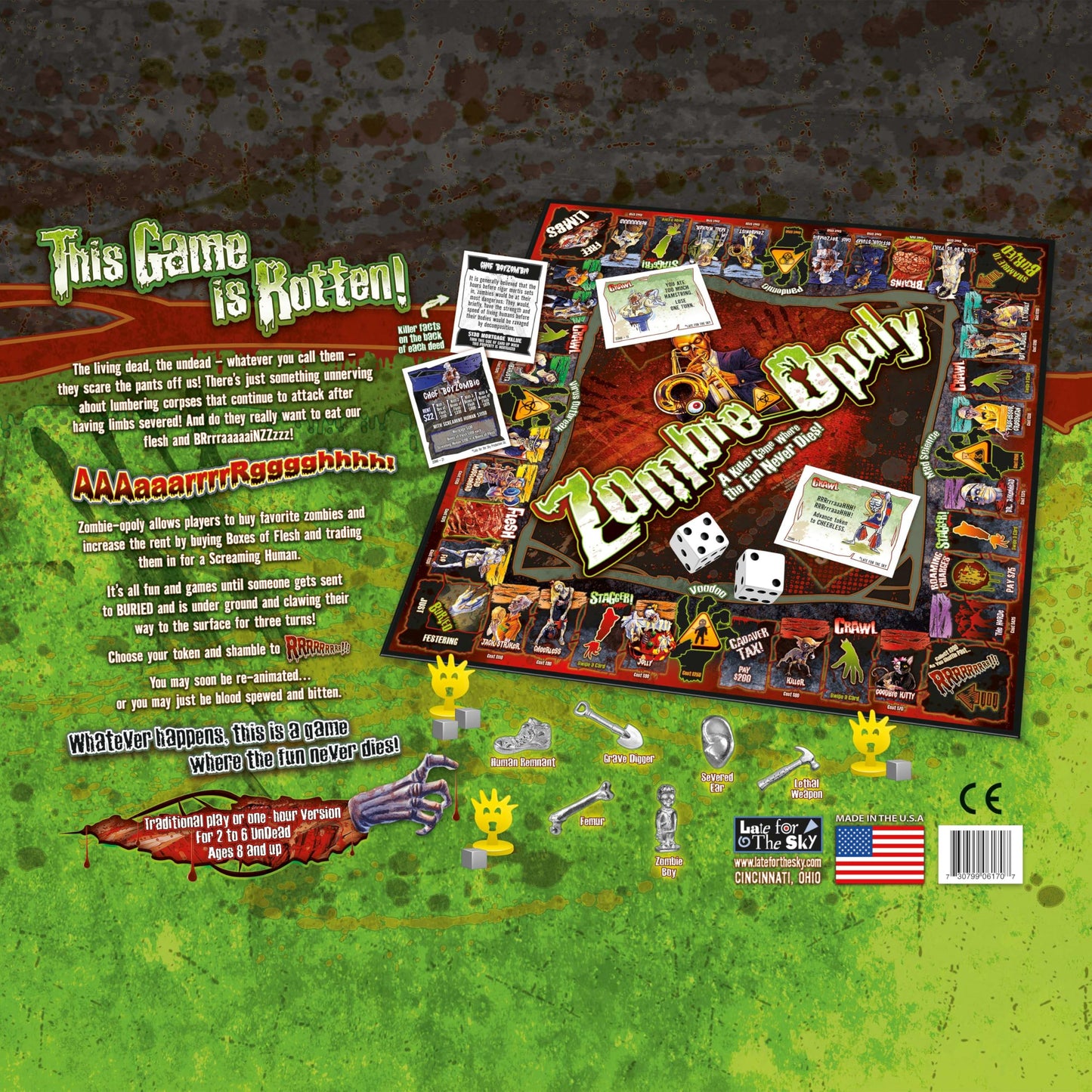Zombie-Opoly Board Game