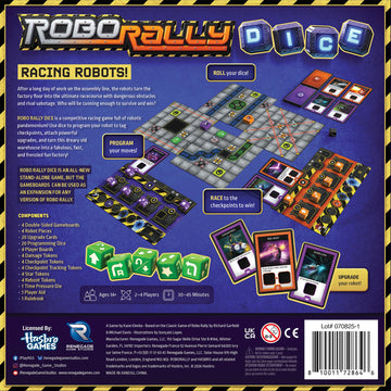 Renegade Game Studios Robo Rally Dice Board Game - Robot Racing Strategy, Competitive Multiplayer, 2-4 Players, 30-45 Min