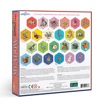 eeBoo Life in a Meadow Memory & Matching Game, Ages 3+, 1-4 Players