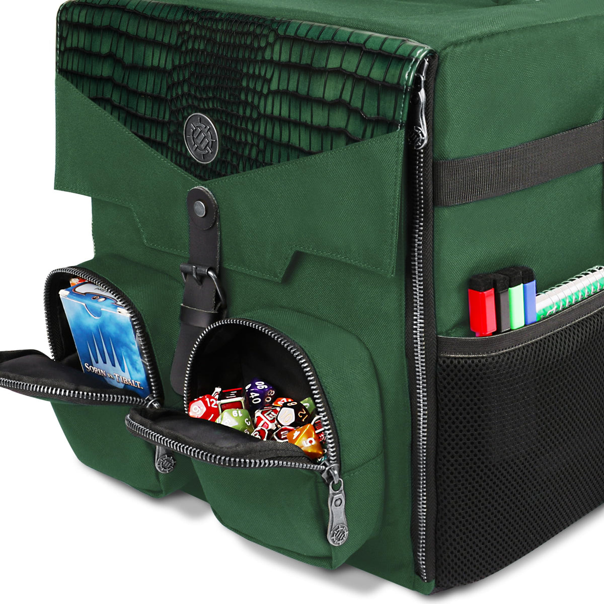 ENHANCE Board Game Shoulder Bag - Collector's Edition Board Game Storage with Shoulder Strap and Accessories Pockets for Dice, Cards, More