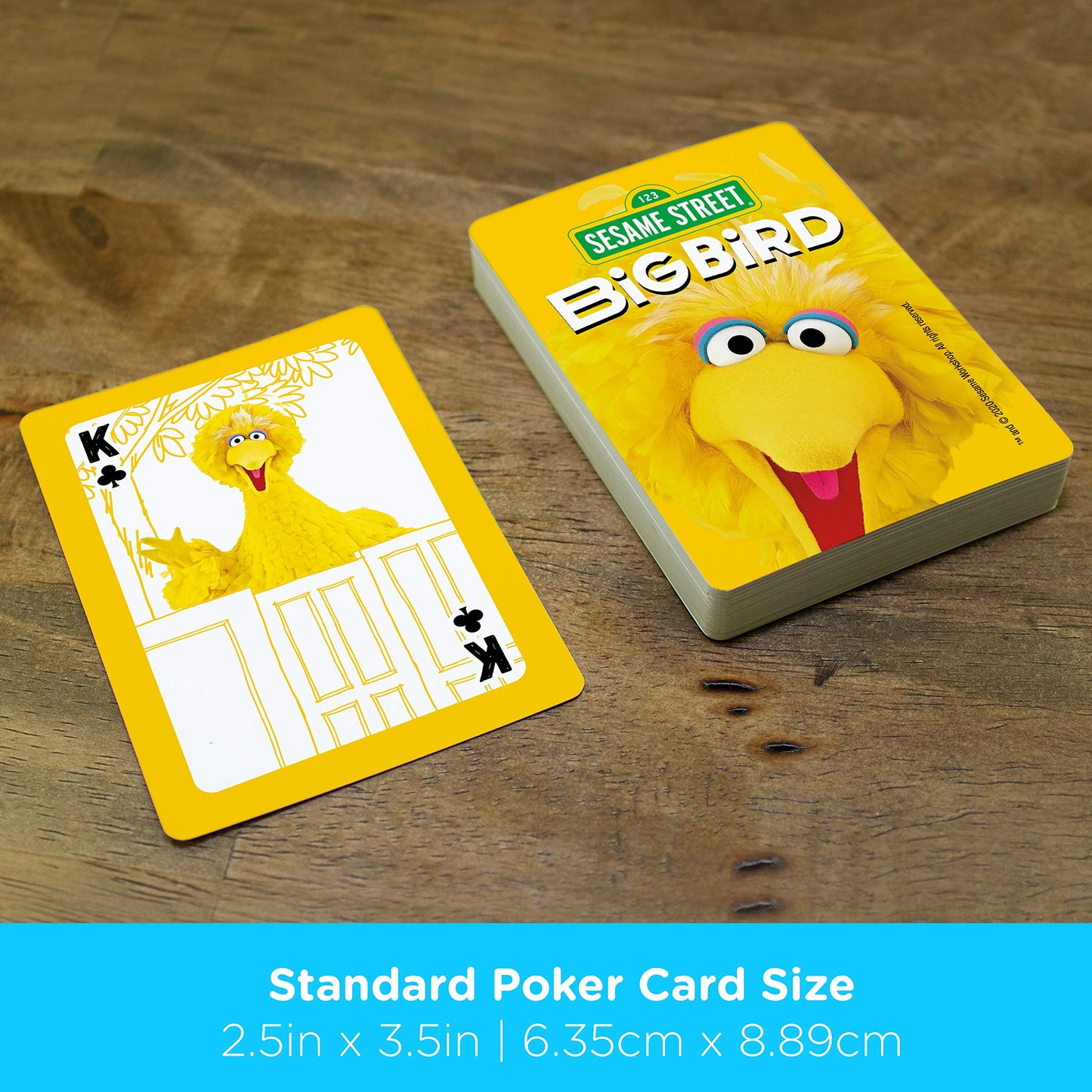 AQUARIUS Sesame Street Big Bird Playing Cards - Big Bird Themed Deck of Cards for Your Favorite Card Games - Officially Licensed Sesame Street