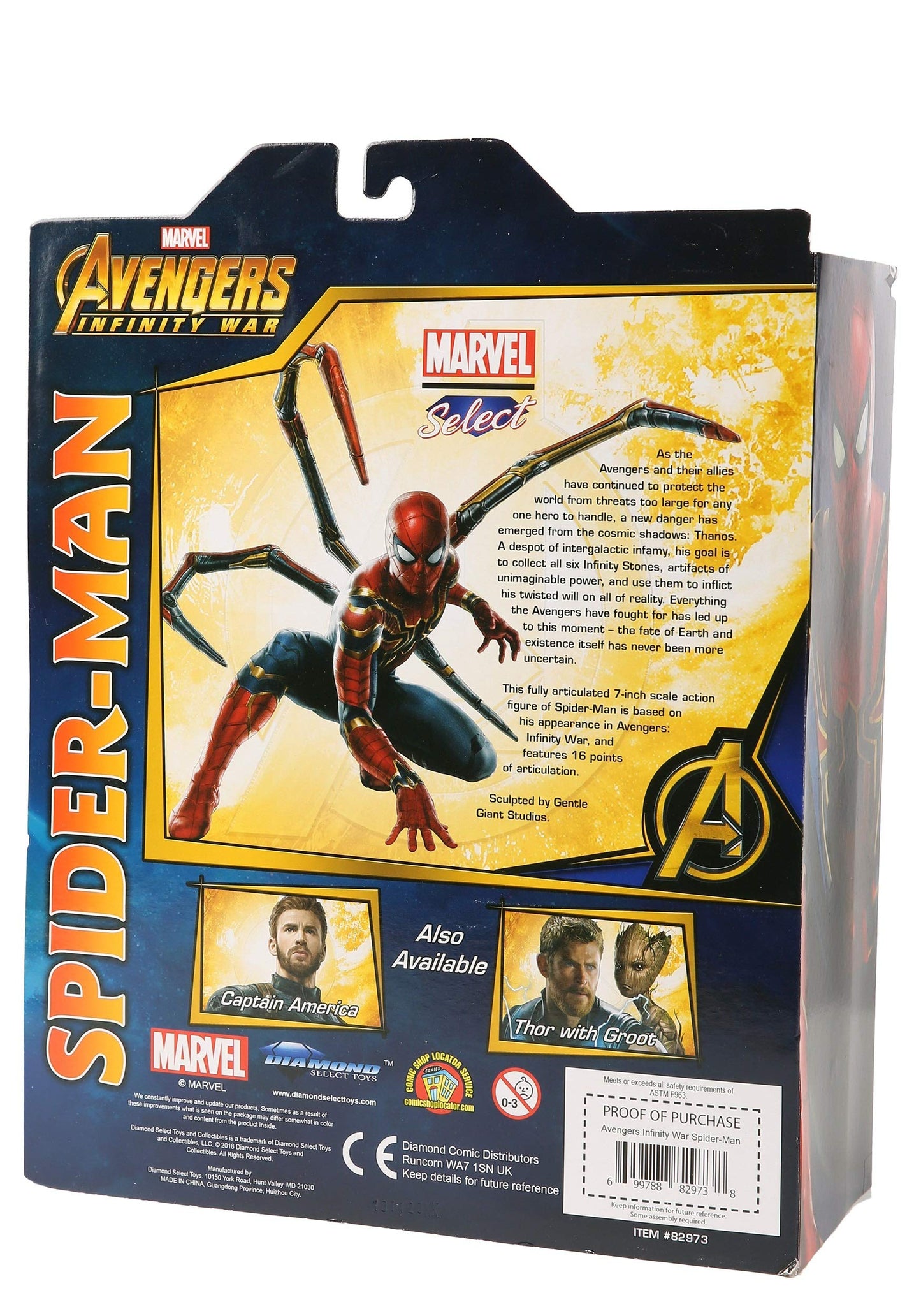 Diamond Select Toys Marvel Select: Avengers Infinity War Spider-Man Action Figure