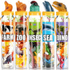 JOYIN 69 Pcs Small Animal Figures, Mini Jungle Toy Set with Sensory Bin, Realistic Wild Forest Playset, Zoo, Ocean, Farm Animals Figurines, Dinosaur