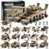 WW2 Army Tank Toys Building Sets Compatible with Lego, Create a German Dora Cannon or 16 Military Vehicles with 20 Toy Soldiers, STEM Toys for Boys