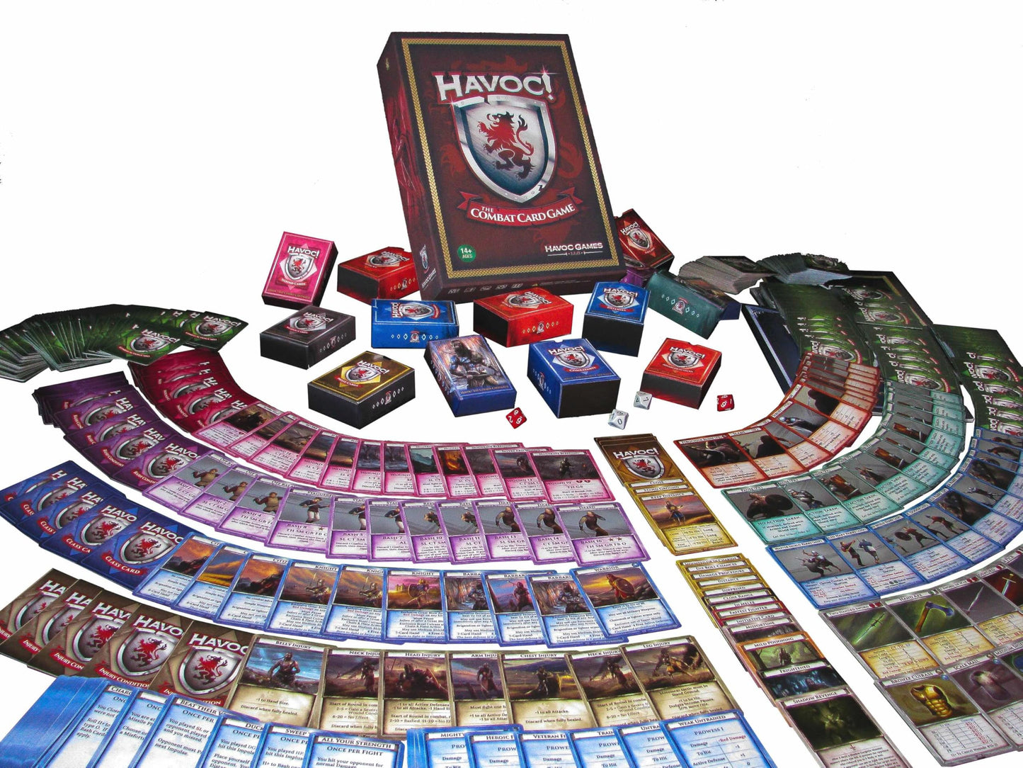 Havoc! The Combat Card Game - Fantasy Medieval Combat Card Game with Cards & Dice, Premium 864-Card Core Set, Solo or 2-5 Players Ages 14+