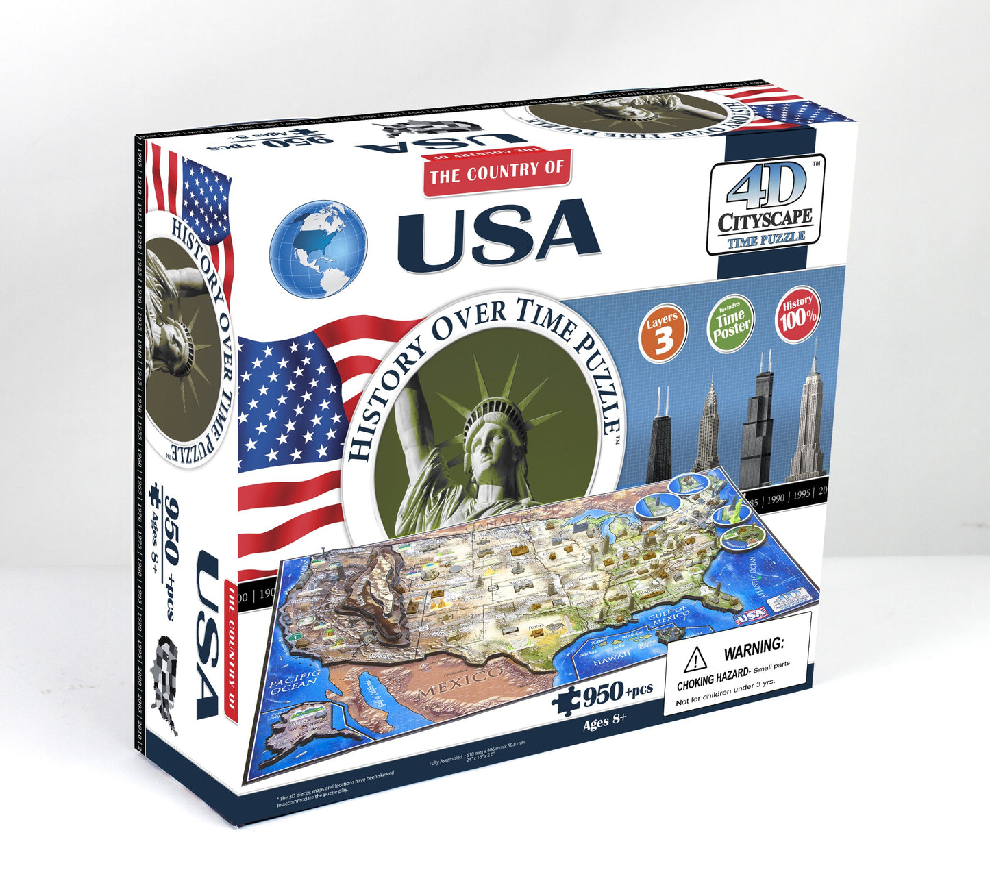 4D Cityscape USA History Time Puzzle