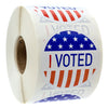 I Voted Stickers / 500 Patriotic Voting Election Stickers / 2" Round Red White Blue Vote Label/Made in The USA