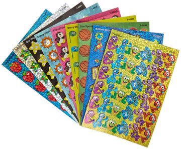 Trend Enterprises - T63904 Sparkle Stickers School Fun Themed Jumbo Pack - 1 1/4 in - Pack of 648