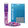 PLUS PLUS 240 Piece Glitter Mix Tube & Baseplate - Mini Interlocking Building Blocks Set, Stem Toys for Kids - Sensory Bin Fillers/Waffle Blocks Gifts