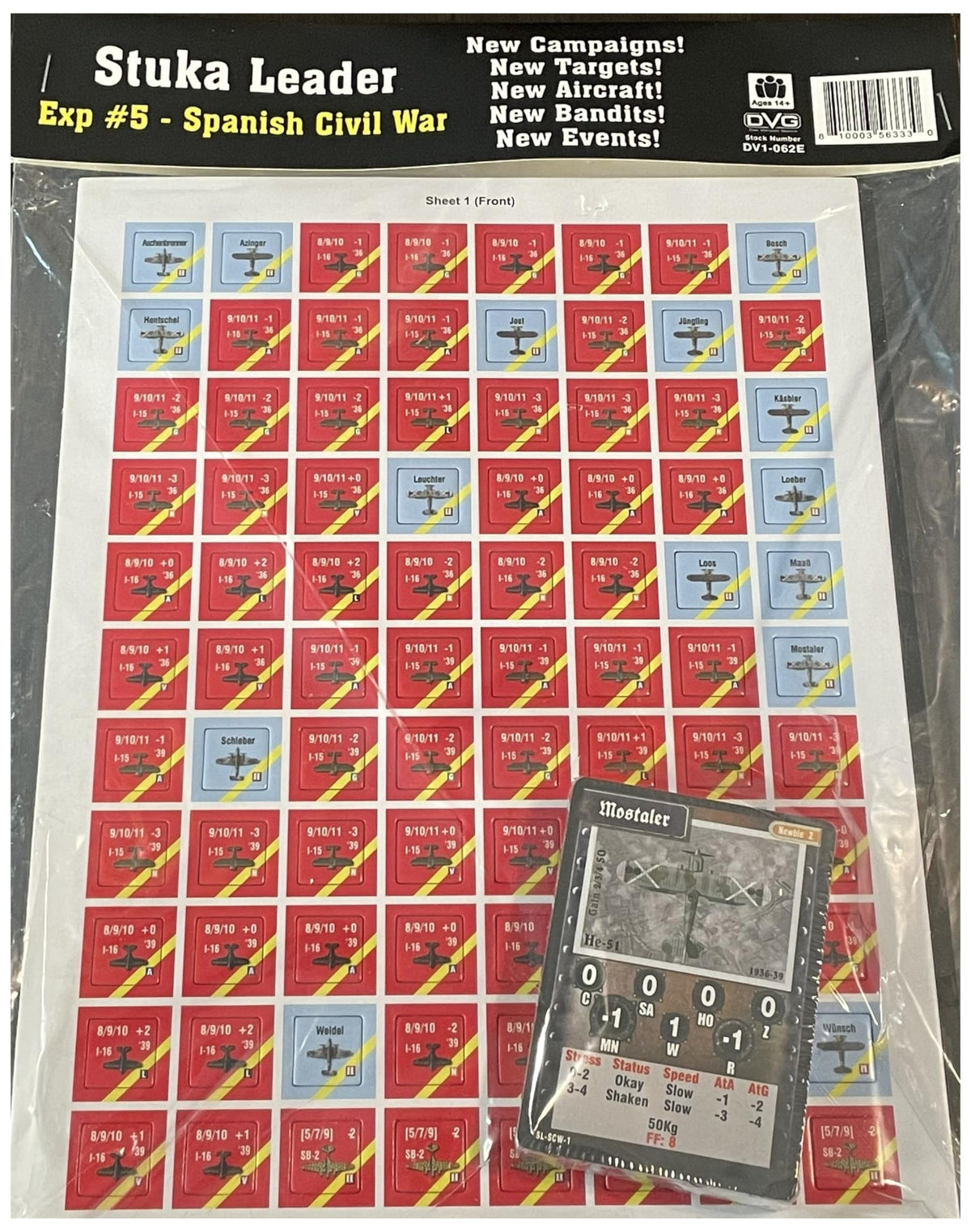 Dan Verssen Games: Stuka Leader: Expansion Pack #5 Spanish Civil War for Stuka Leader Board Game