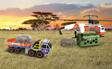 Matchbox Animal Rescue Combo Pack Vehicles Playset with 2 Safari Rescue Vehicles & 2 Animal Figures, Gift for Kids Ages 3 Years & Older