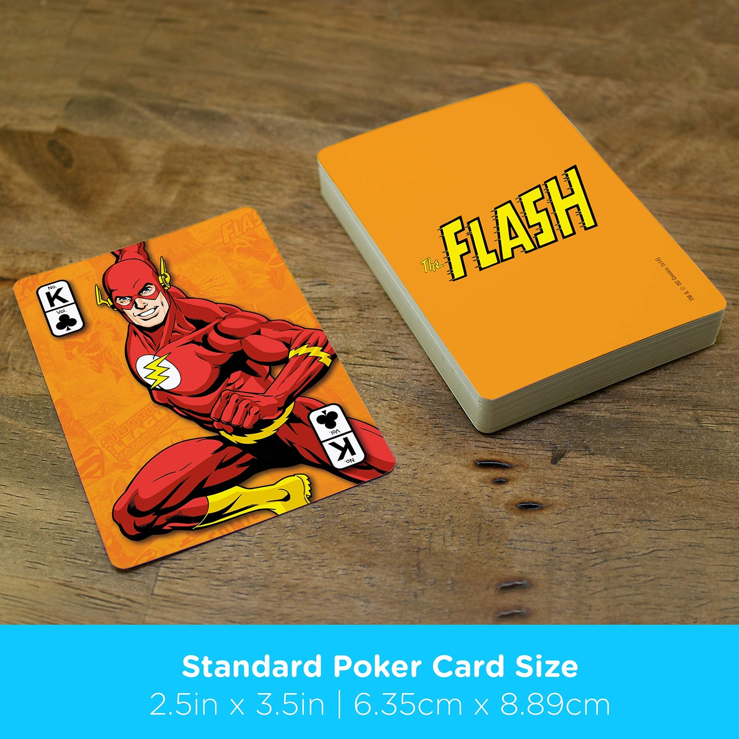AQUARIUS DC Comics Flash Playing Cards - Flash Themed Deck of Cards for Your Favorite Card Games - Officially Licensed DC Comics Merchandise