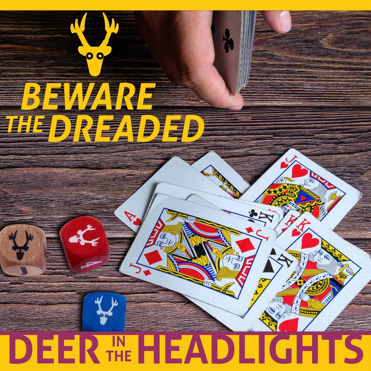 Deer In The Headlights The Card & Dice Game played by Wild Game Everywhere for Ages 5 and Up