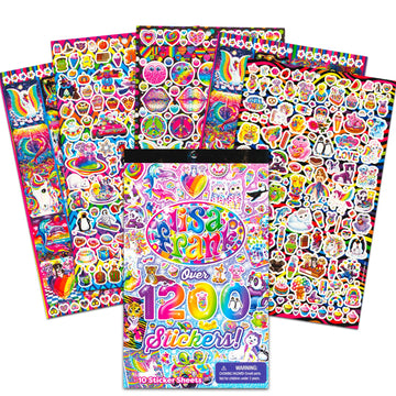Lisa Frank Sticker Book Ultimate Bundle Set ~ Over 2400 Bright Colorful Lisa Frank Stickers (20 Lisa Frank Party Favors Sticker Sheets)