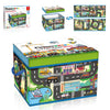 PicassoTiles Magnet Tile Toy Organizer Foldable City Theme Storage Bin Box with Lid and Handles Magnetic Tiles Building Blocks STEM Educational