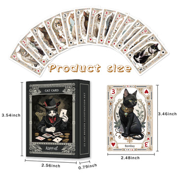KOPPAL Vintage Cat Dog Portraits Playing Cards