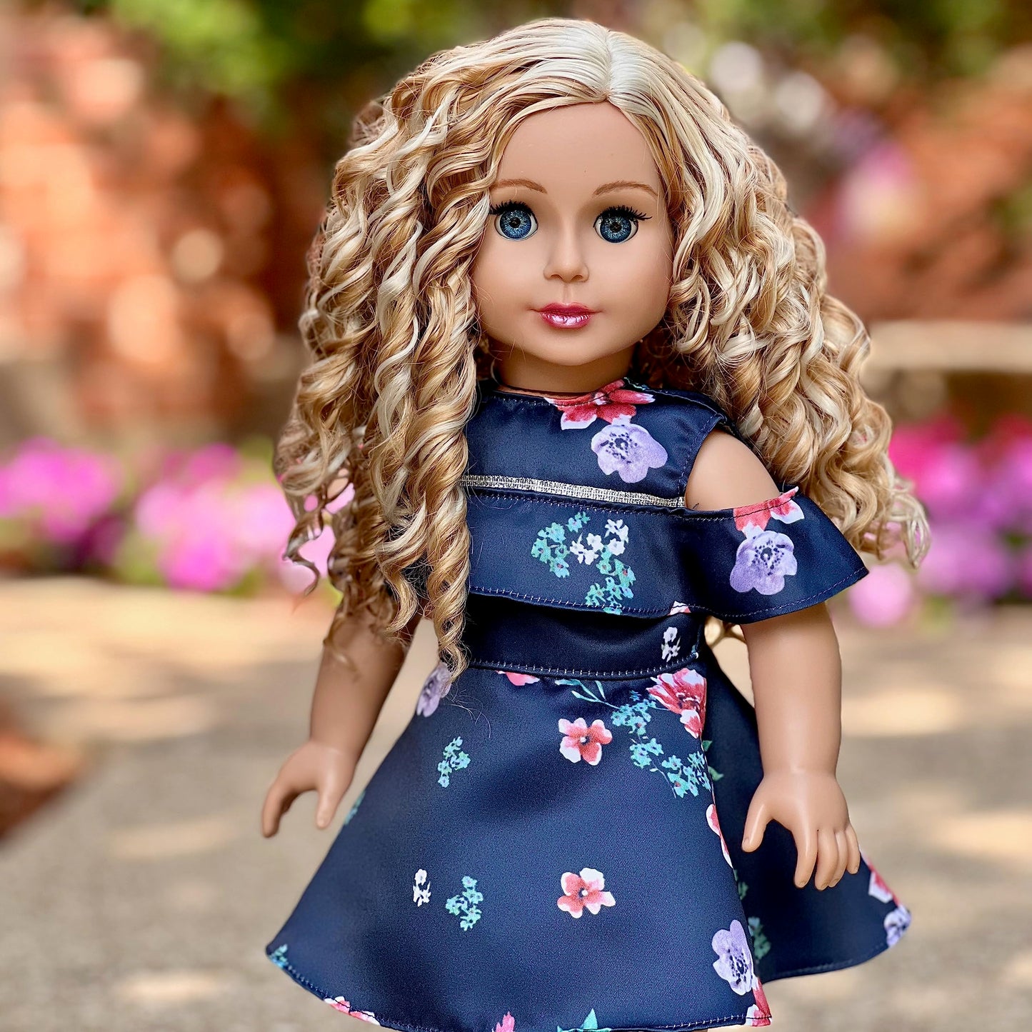 Romantic Moment - Dark Blue Dress - Clothes Fits 18 Inch Doll (Doll Not Included)