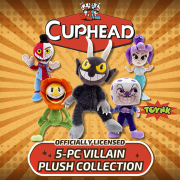 Toynk Cuphead 9 Inch Villains Plush Set of 5