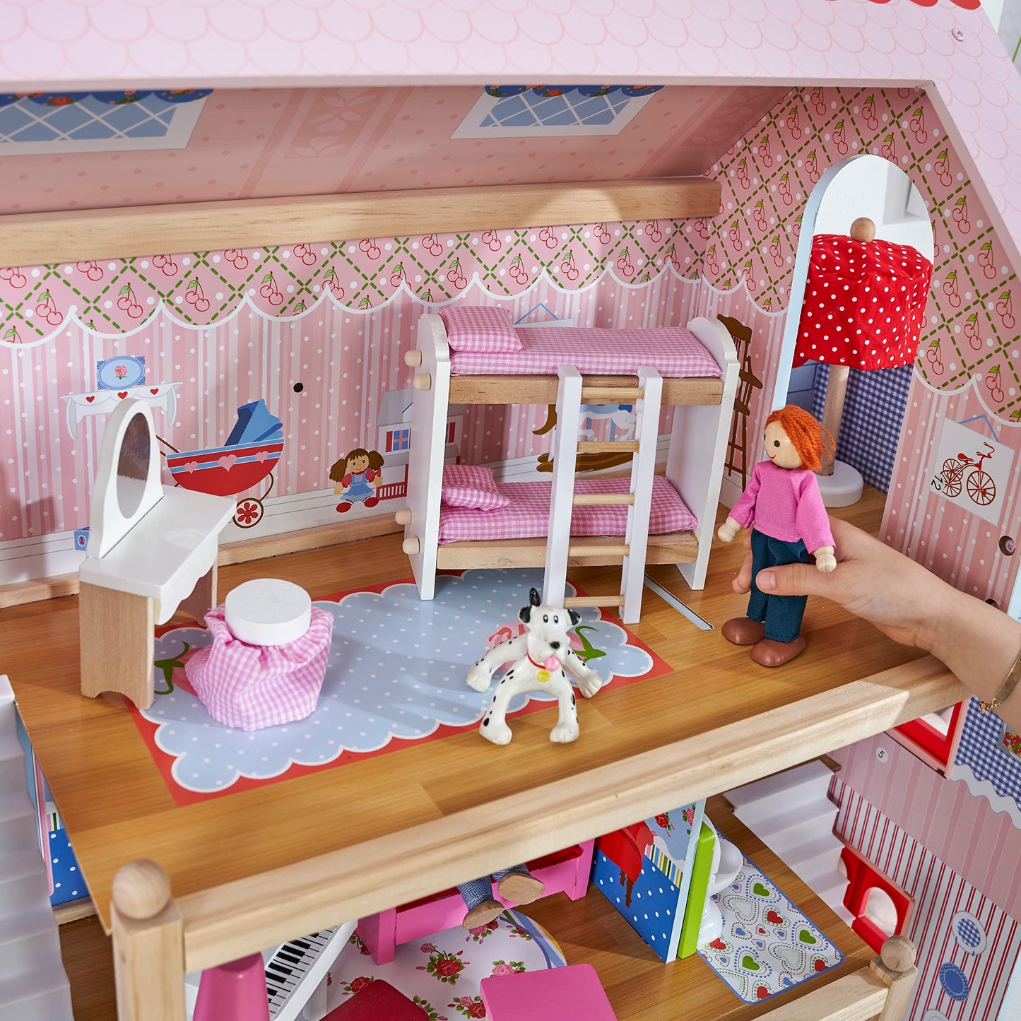 KidKraft Chelsea Doll Cottage Wooden Dollhouse with 16 Accessories