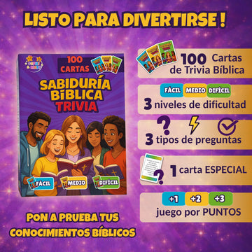 Juego de Cartas Cristiano en español - Trivia Bíblica para Jóvenes y Adultos - Regalo cristiano en español - Juego de Mesa Cristiano Familiar