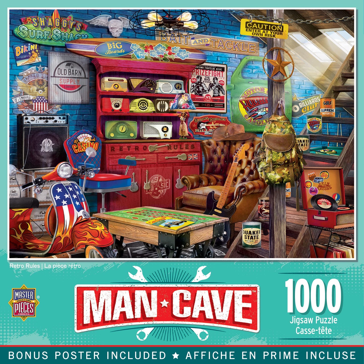 MasterPieces Man Cave - Retro Rules 1000pc Puzzle