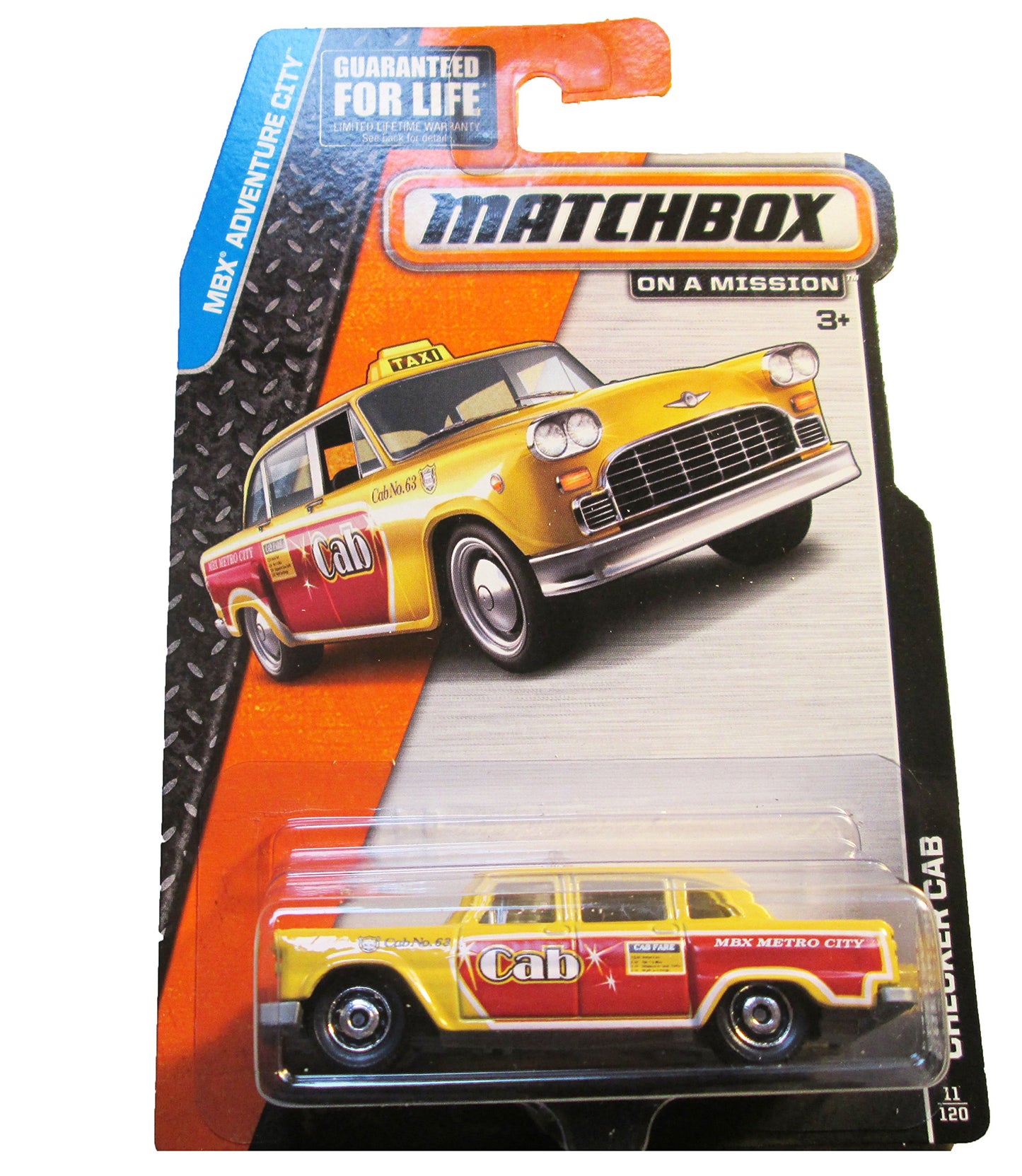 Matchbox - MBX Adventure City 11/120 - Checker Cab