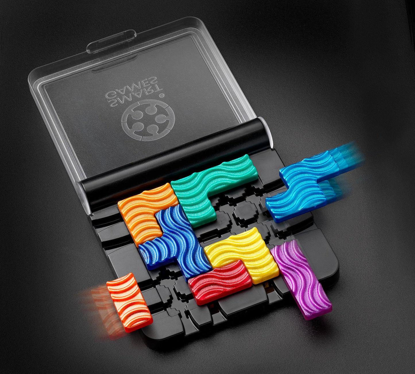 SmartGames IQ Flow - Travel Logic Sliding Puzzle Game with 120 Challenges, STEM Brain Teaser for Kids and Adults, Compact Single Player Sliding