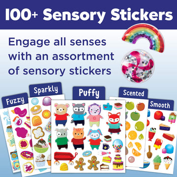 Creativity for Kids Sensory Sticker Playset - Sweetsville - 100+ Sensory Stickers and Play Scenes - Gifts for Boys and Girls Ages 4+, Multi
