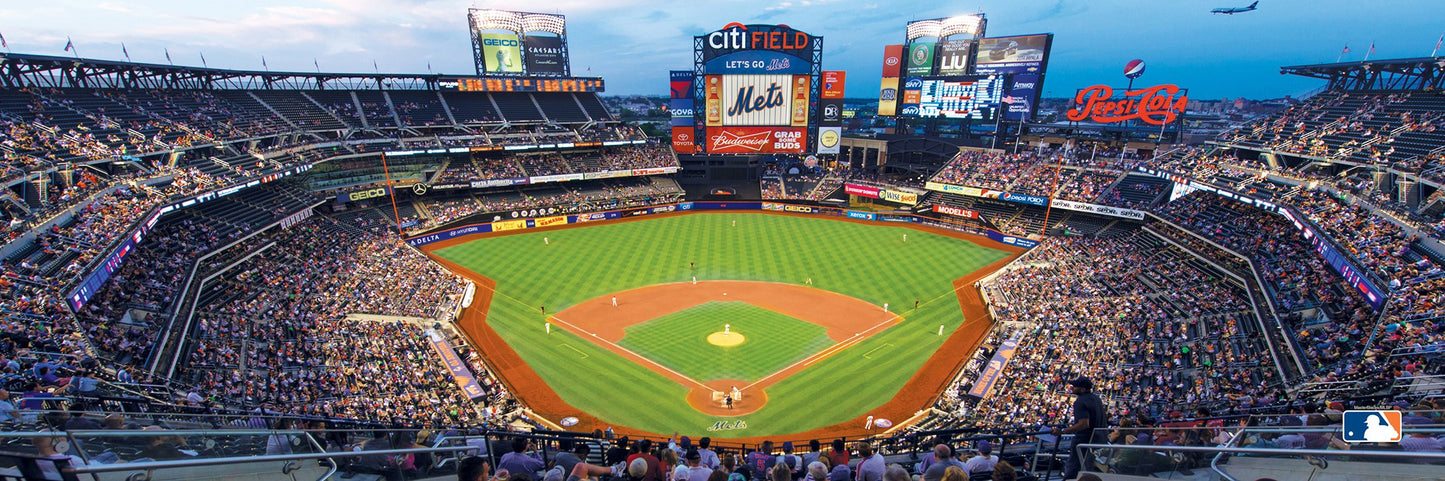 MasterPieces 1000 Piece Sports Jigsaw Puzzle - MLB New York Mets Center View Panoramic - 13"x39"