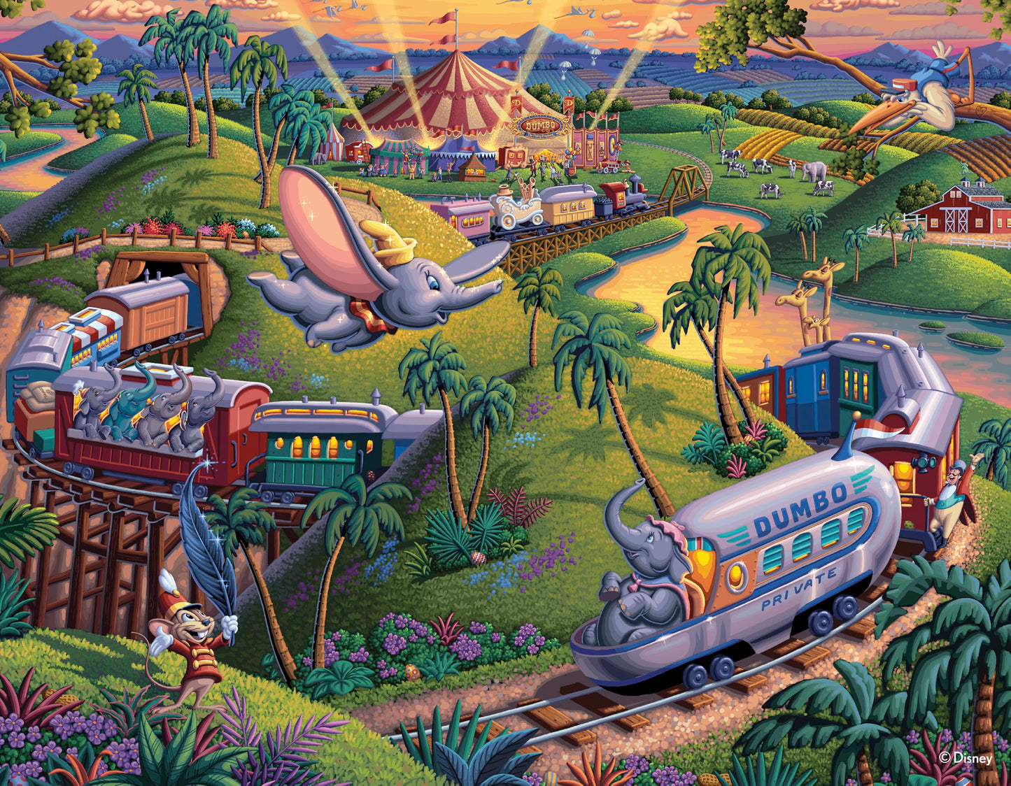 Ceaco - Disney Dowdle Collection - 4 Pack 500 Piece Puzzles for Adults