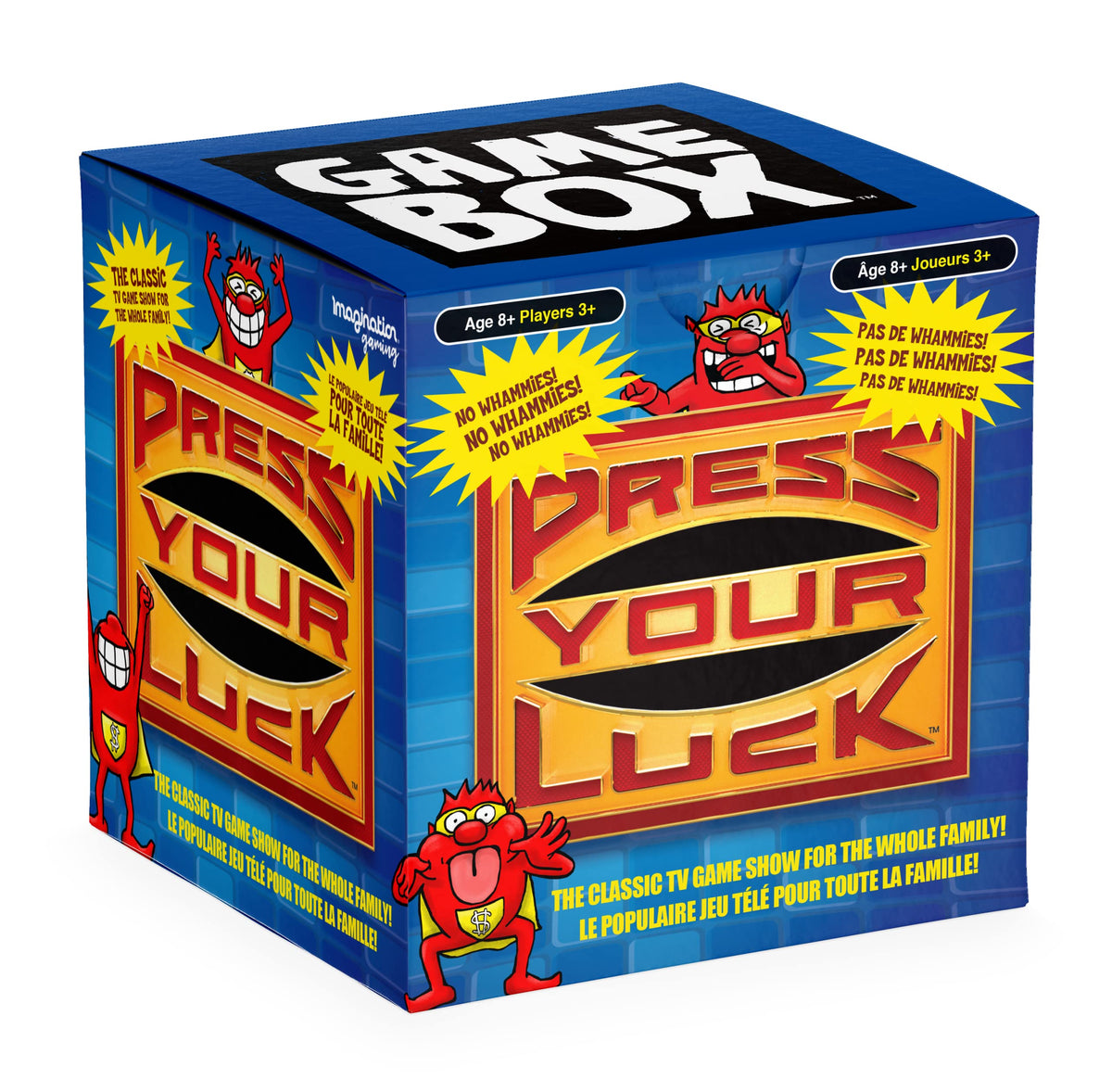 Imagination Gaming Press Your Luck Game Box, Full of Trivia, Tactics, Choices, & Chances, Play with Family & Friends, Classic TV Game Show