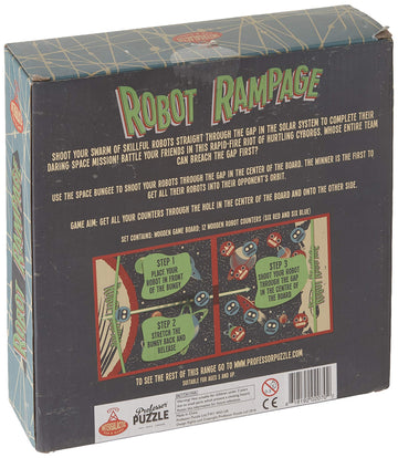 Professor Puzzle Robot Rampage - Mini Tabletop Pinball Game - Space themed Pinball Maze Arcade Game.