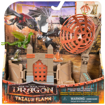 DreamWorks Dragons Trial of Flame Dragon Capture Toy Figure Playset