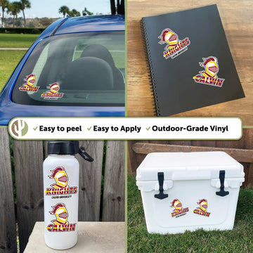 Desert Cactus Calvin University Sticker Knights Vinyl Decal Laptop Water Bottle Car Scrapbook (4 Inch Set V1)