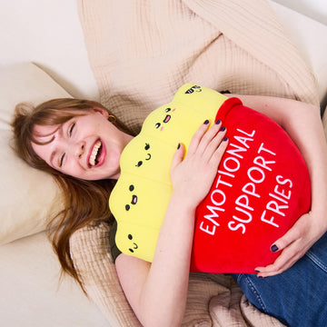 Emotional Support Mochi Fries by Relatable, Cuddly Stuffed Toys, Soft Body Pillow Plushies, Cute Room Decor, Great Gift Ideas for Loved Ones of All