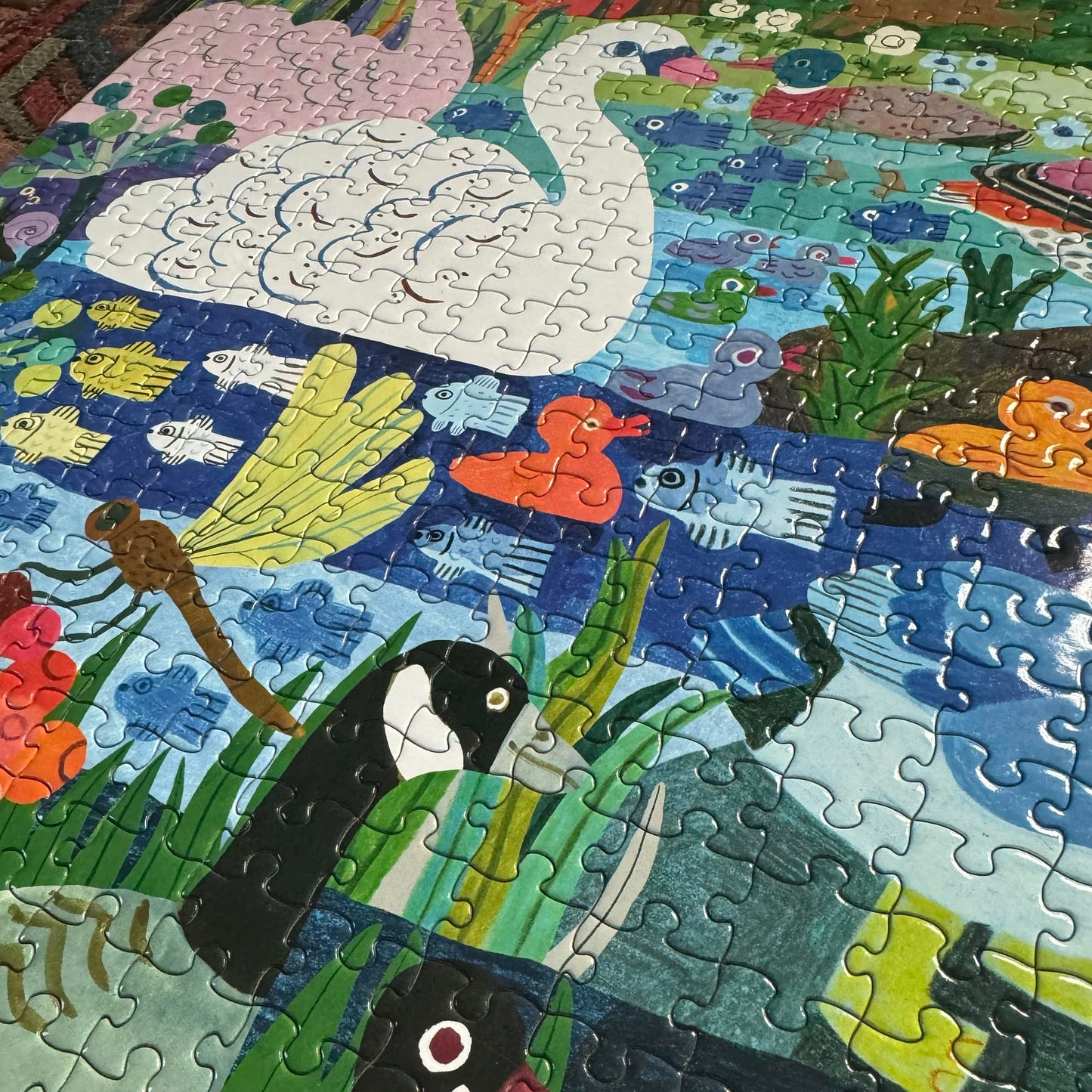 eeBoo Piece & Love: Ducks in The Clearing - 1000 Piece Puzzle - Adult Square Jigsaw, 23x23, Includes Image Reference Insert, Pieces