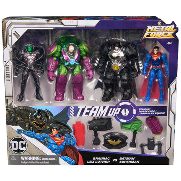 DC Comics Metal Force Team Up Action Figure Set, 4-Pack
