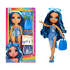 Rainbow High Swim & Style Skyler, Blue 11" Fashion Doll with Shimmery Wrap to Style 10+ Ways, Removable Swimsuit, Sandals, Fun Play Accessories, Great