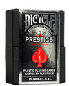 Bicycle Prestige Waterproof Playing Cards, Red 100% Plastic Deck, Durable Casino Quality Poker Cards for Poker, Blackjack, Pool, Beach, Camping