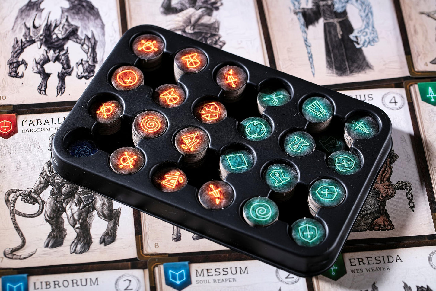 CrowD Games | Bestiary of Sigillum Board Game | 1/2/4 Players | Ages 14 and up | Fantasy | Area Majority | Tabletop MOBA | Game for Adults | Average