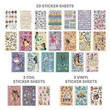 Fashion Angels Disney Princess 1000+ Tabbed Sticker Collection Book