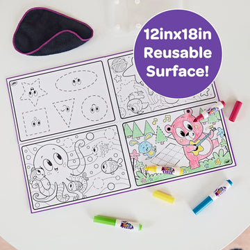 Crayola Color and Erase Reusable Activity Board, Gift for Kids, Ages 3, 4, 5, 6